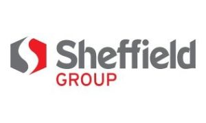 Sheffield Group logo: a gray and red abstract shape with "Sheffield GROUP" text.