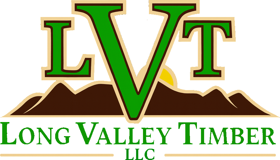 Logo for Long Valley Timber LLC, featuring green