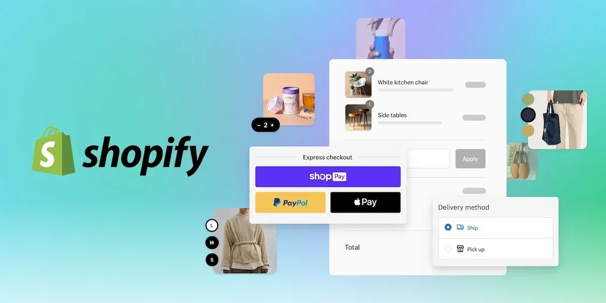 Checkout simplificado en Shopify Usuario completando un proceso de pago rápido en Shopify