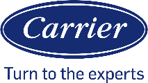 The Carrier logo: White text.