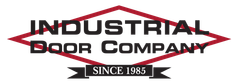 the logo for industrial door company since 1985