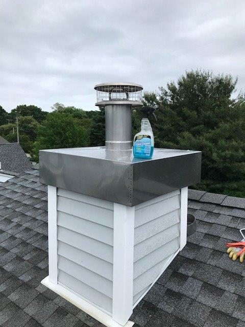 Completed Chase Cover - New Gas Chimney Vent & Cap