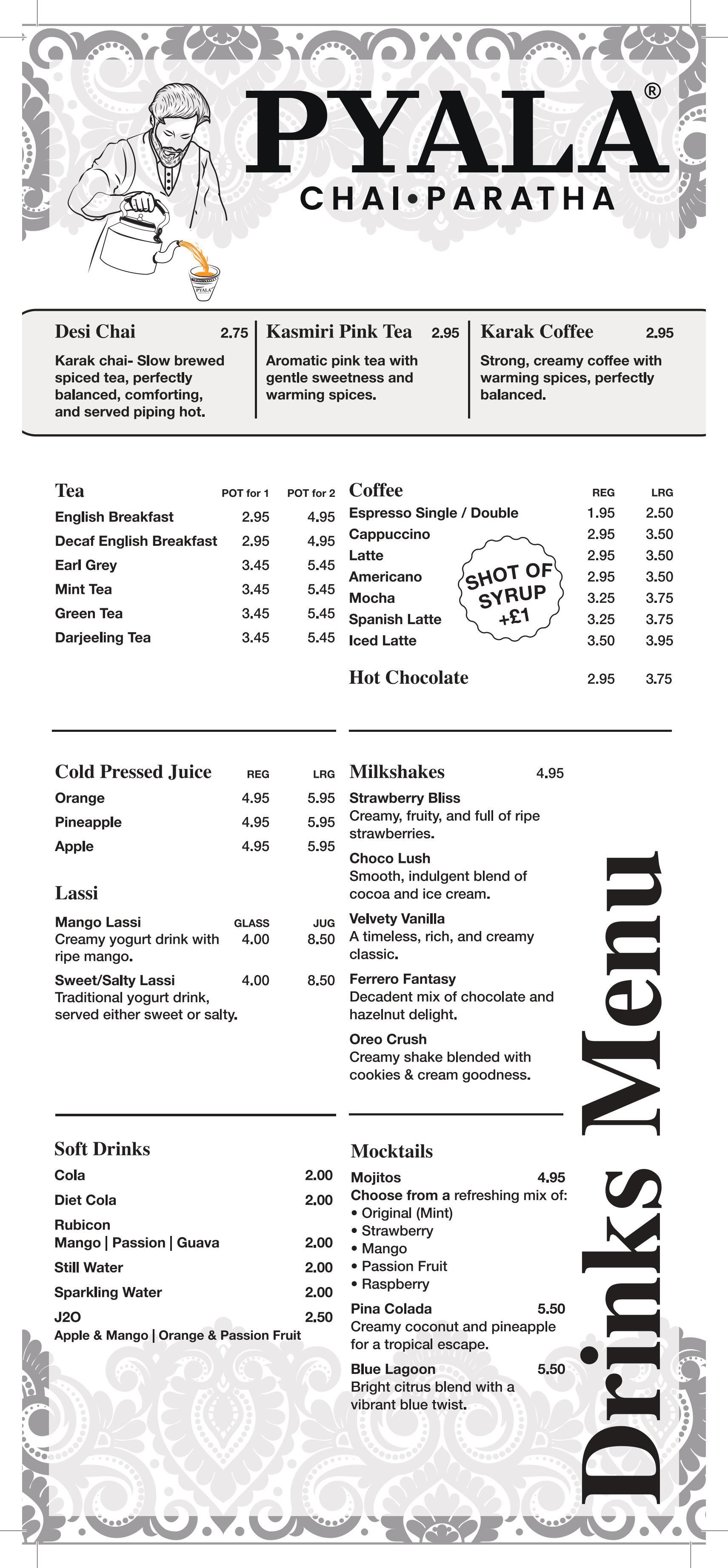 Drinks Menu