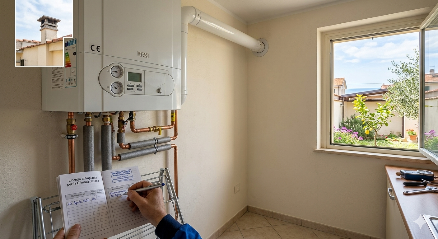 ispeziona una caldaia a gas 