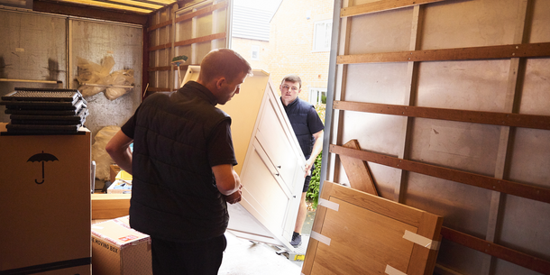 Loading furniture into removal truck — St. Louis, MO — Simple Moves