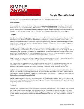 Simple Moves Contract — St. Louis, MO — Simple Moves