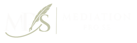 A logo featuring the letters "MDS" with a stylized feather quill, next to the word "MEDIATION" in a serif font.