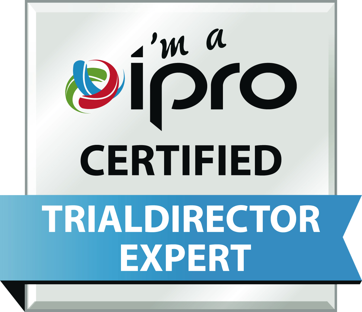 Ipro certified badge featuring a colorful abstract logo above the text 
