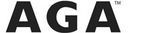 AGA logo. Black text on white background. Small 