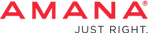 AMANA logo with red text and tagline 