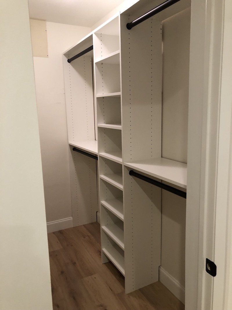 After Small Custom Closet System Installation