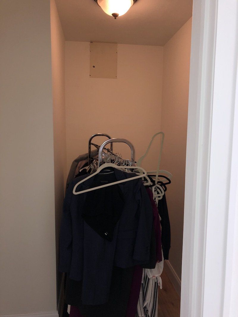 Before Small Custom Closet System Installation