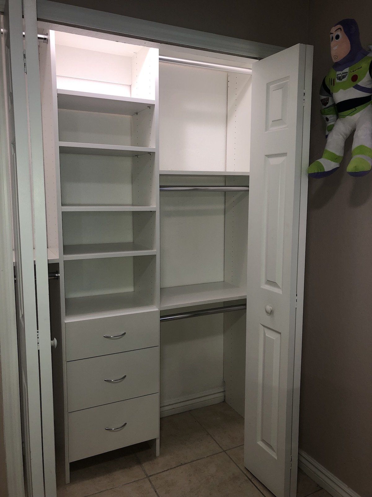 Kids' Custom Closet System Installation