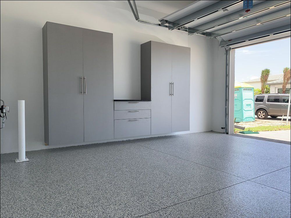 Custom Garage Cabinets, Flooring and Wall Organizer Installation