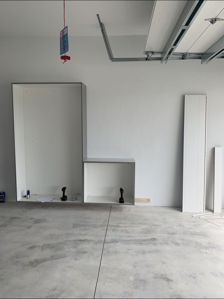 Custom Garage Cabinets, Flooring and Wall Organizer Installation