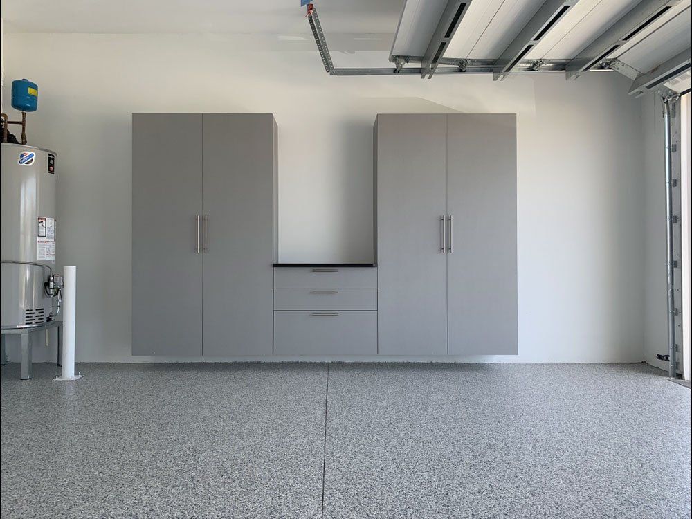 Custom Garage Cabinets, Flooring and Wall Organizer Installation