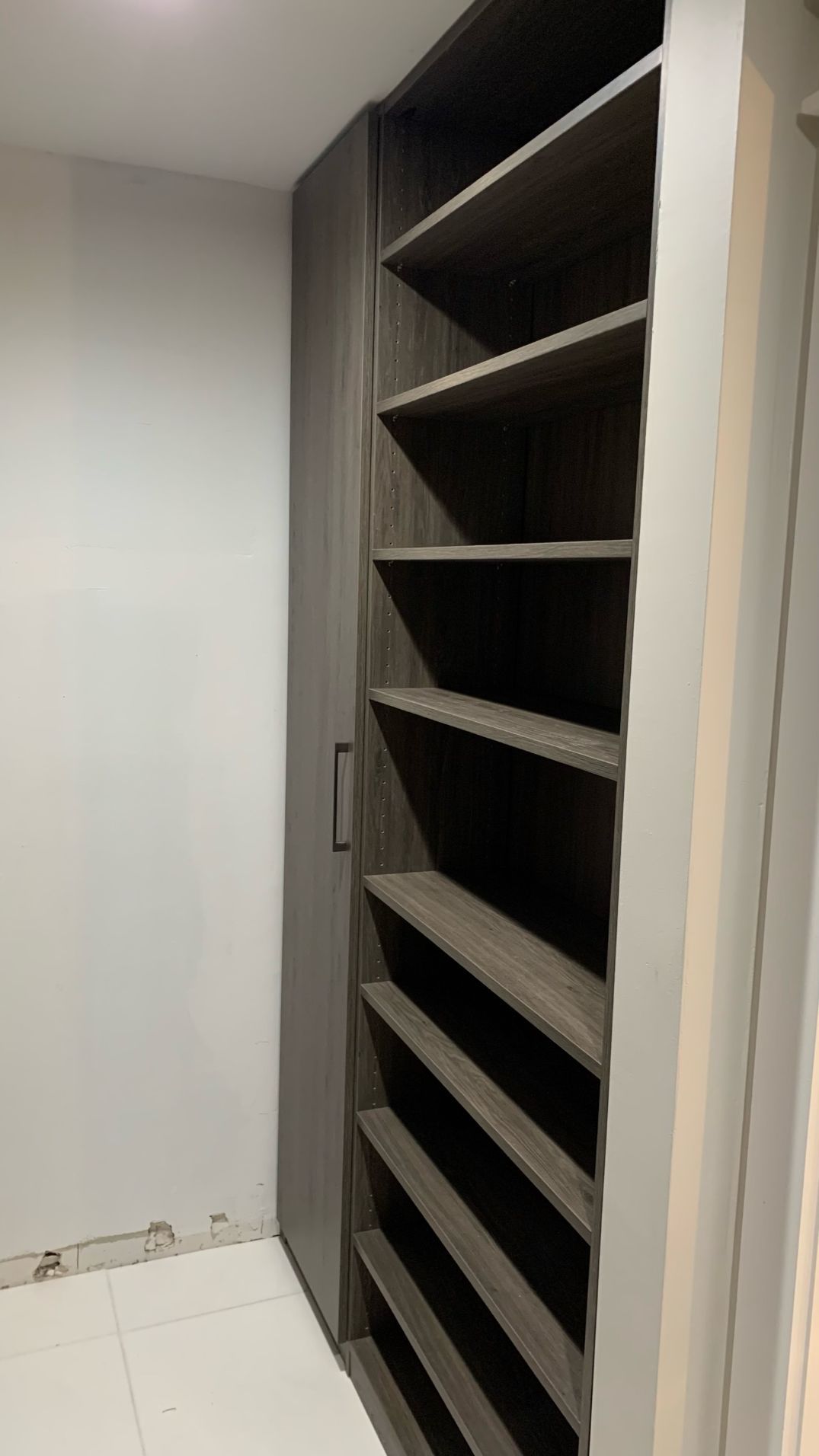 Custom Walk In Closet With Ash Finish