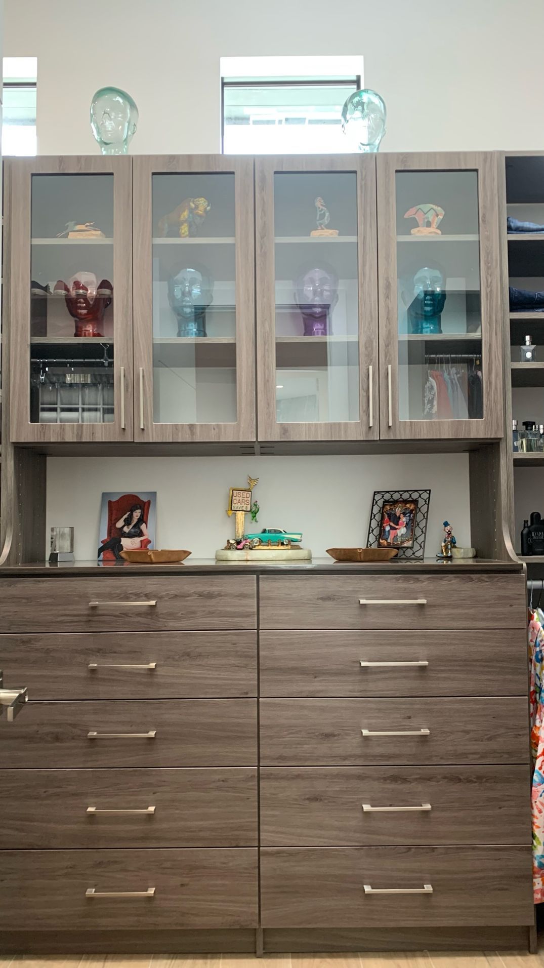 Custom Walk In Closet With Ash Finish