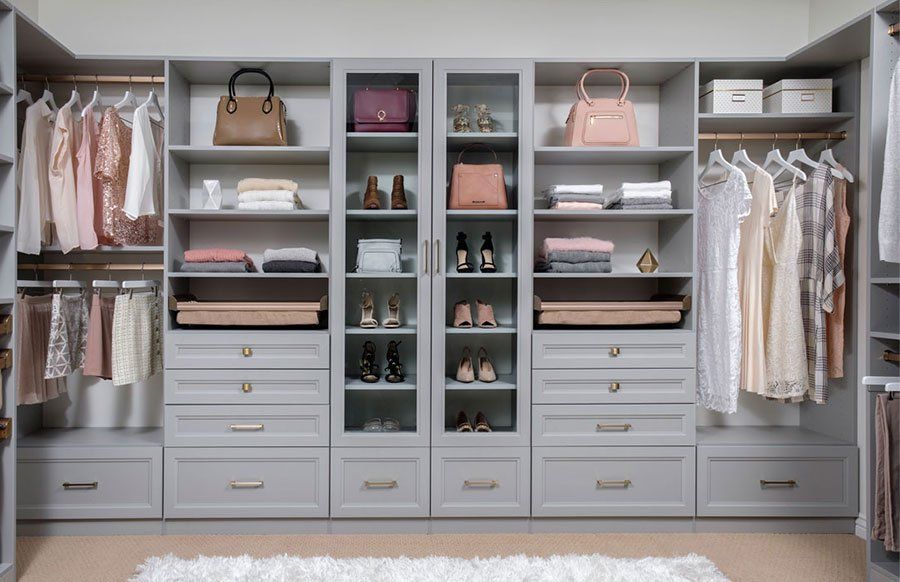 Custom Walk In Closet Storage System Installation