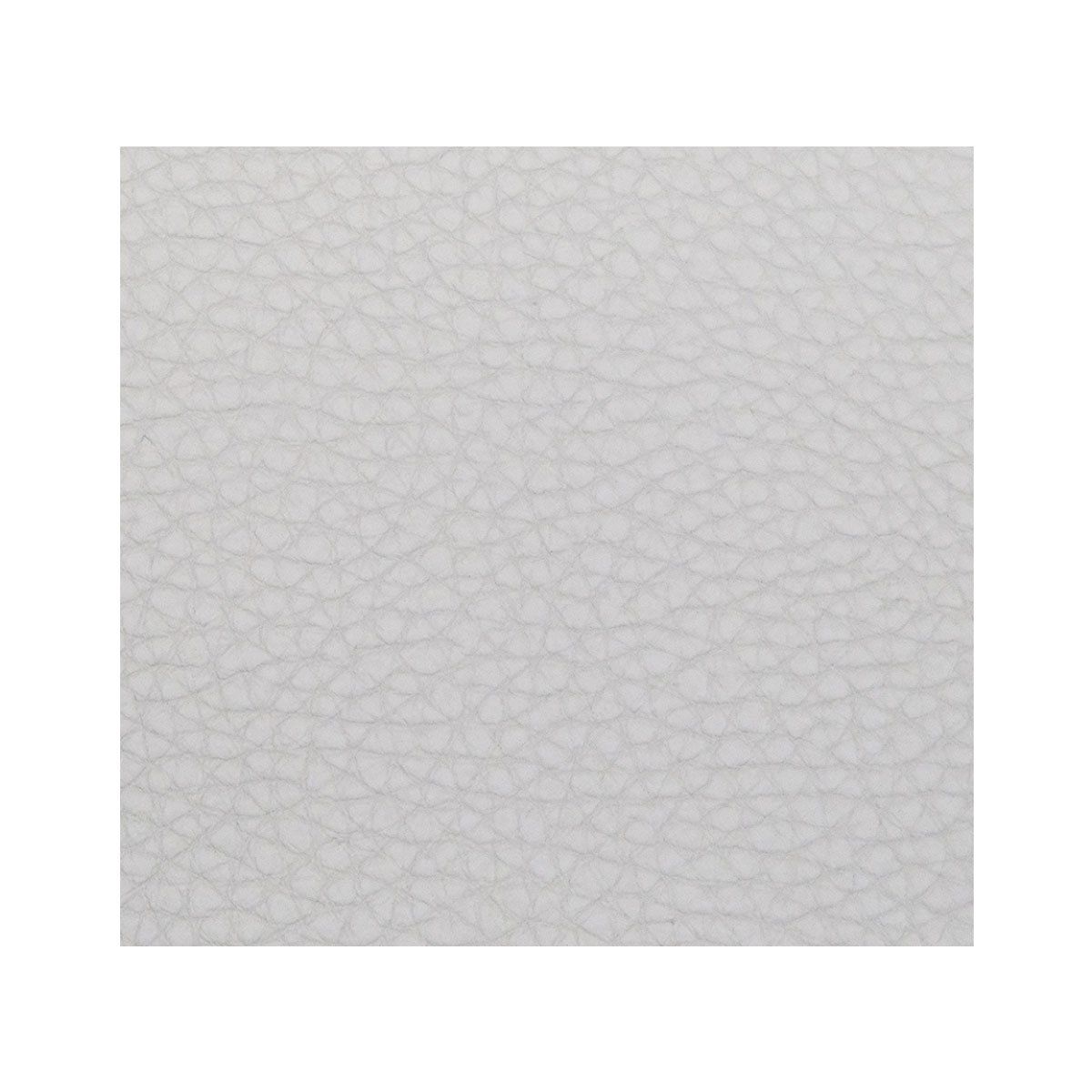 A close up of a white leather texture on a white background.
