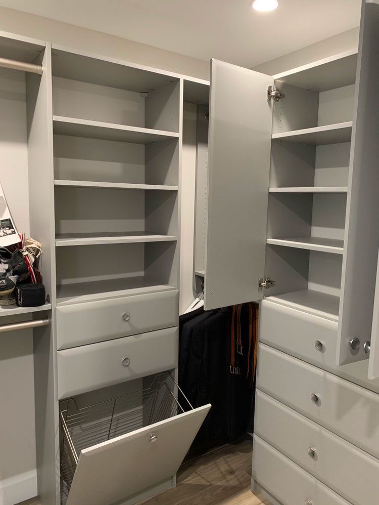 Cloud Custom Closet System with Pillowtop Fronts