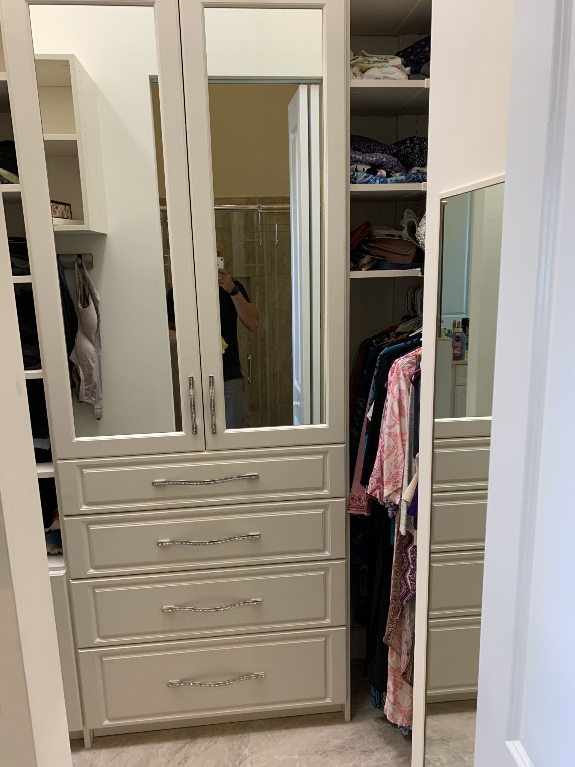 Antique White Custom Closet System