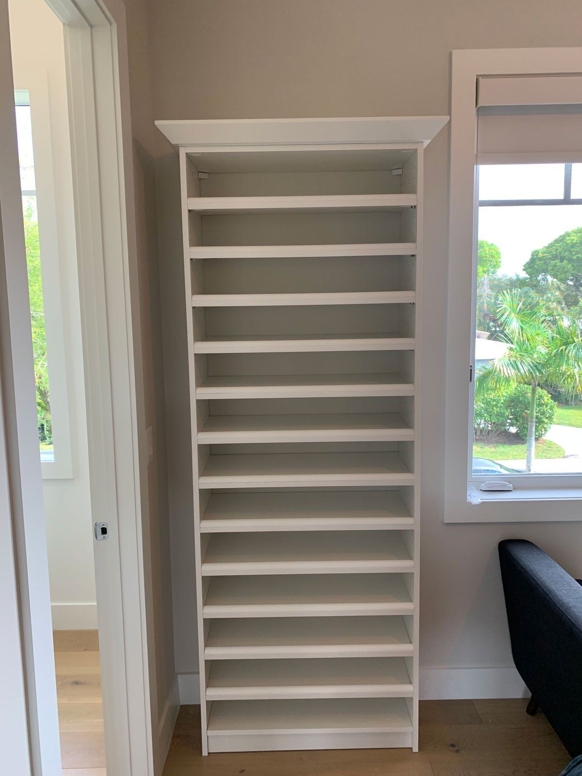 White Nursery Custom Closet System Installation