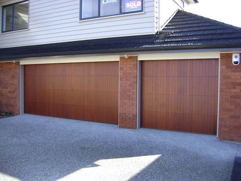 vertical cedar garage door