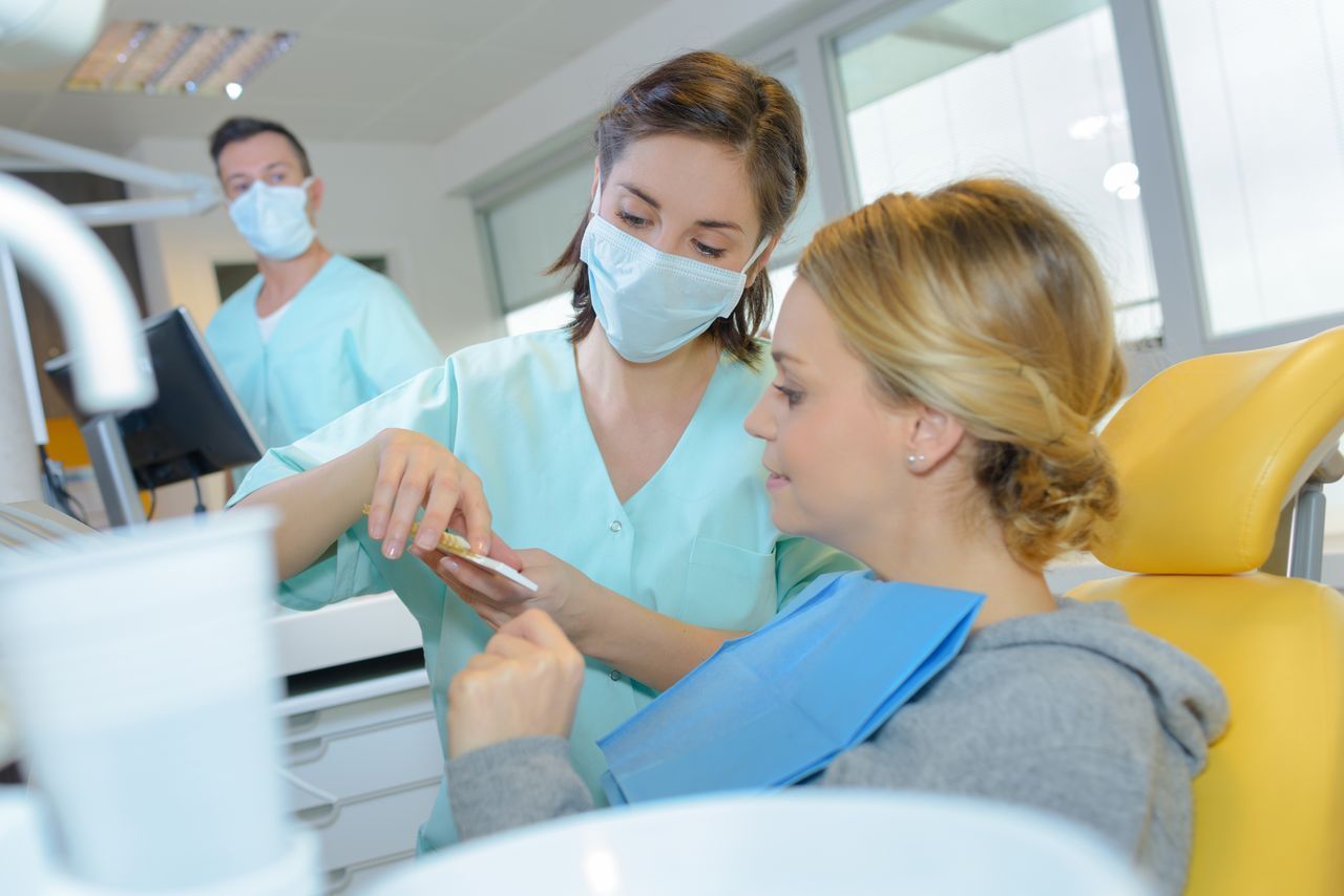 dentists and a client