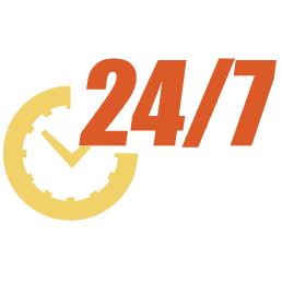 A 24/7 repairs icon A 24/7 repairs icon