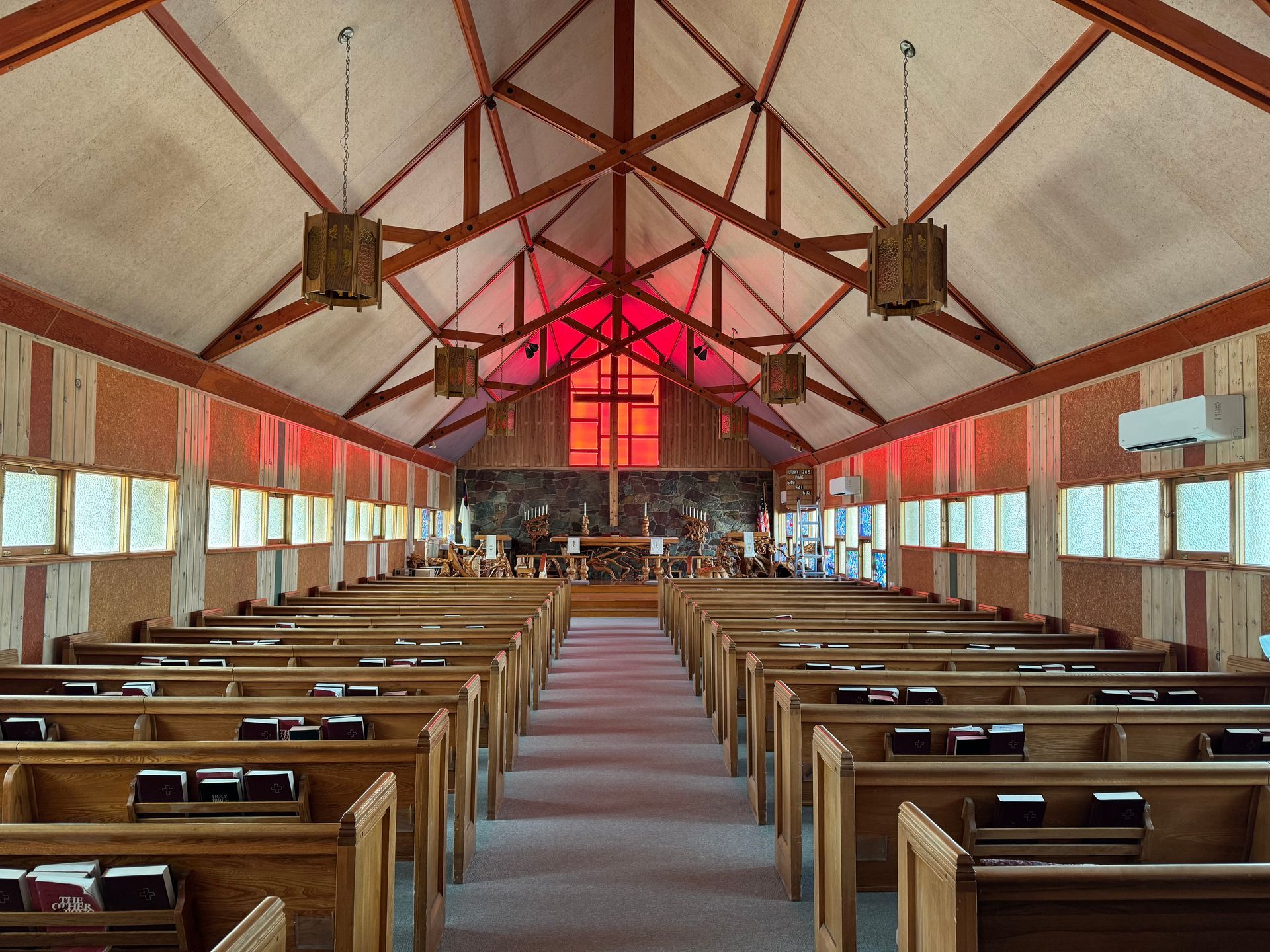 Holy Cross Lutheran Church - Eureka, Montana - JBL CRJ750, Crown XLS amplification, Shure mics, Genesis Assisted Listening System, PTZ Optics live streaming camera
