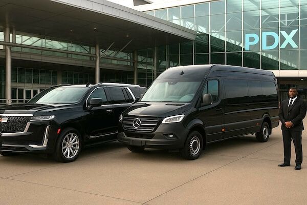 Portland Airport PDX chauffeur car service open near me