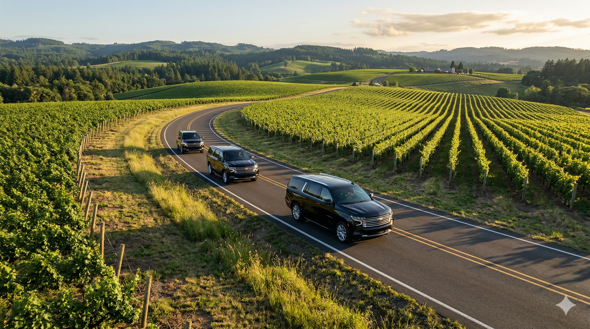 Chauffeur car service serving Sherwood Tualatin and Wilsonville Oregon wine country transportation