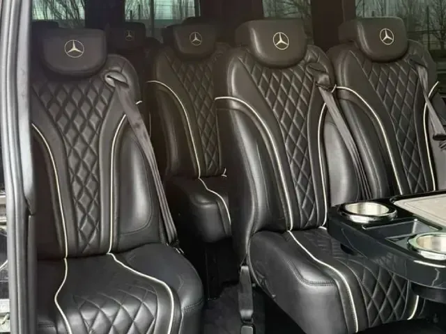 Executive Mercedes Sprinter van luxury interior Portland