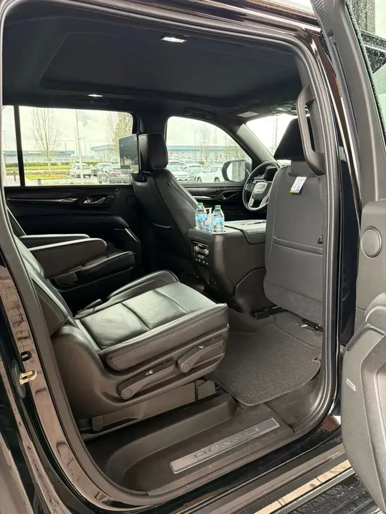 GMC luxury SUV rear seating for PDX airport transportation