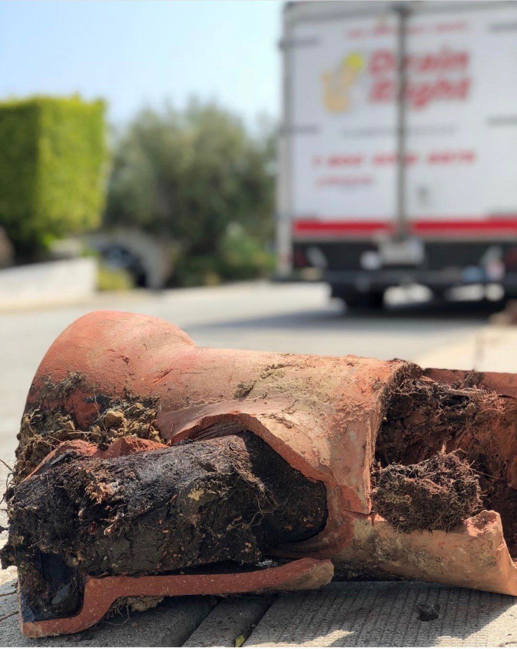 Sewerage Truck On Street — San Pedro, CA — Drain Right Plumbing Services