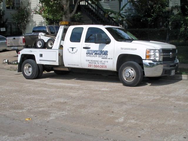White tow truck