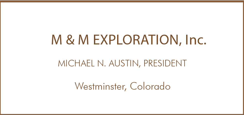 An advertisement for m & m exploration inc.