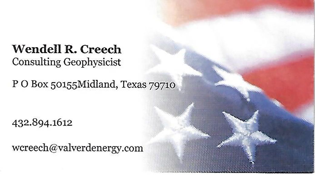 A business card for wendell r. creech
