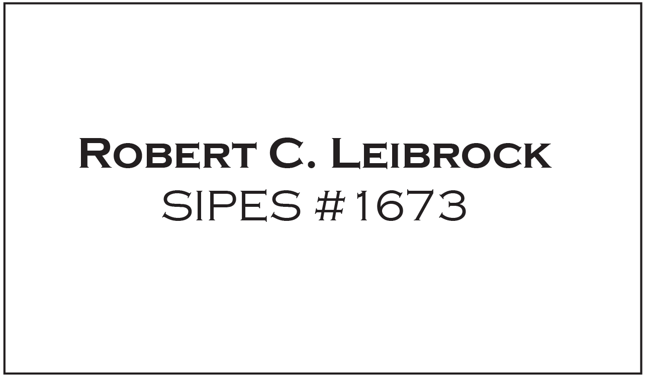 The name robert c. leibrook is on a white background.
