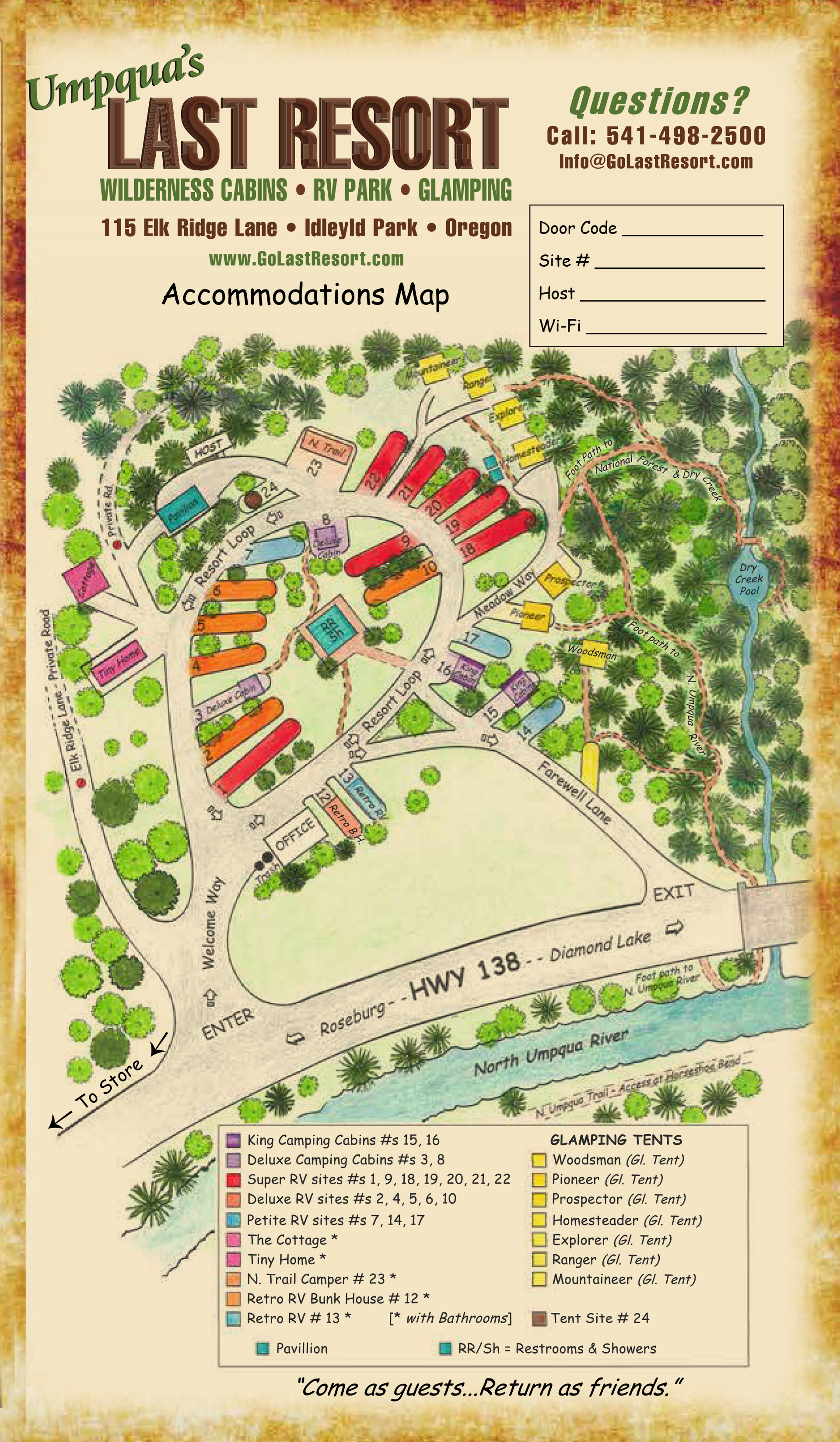Umpqua's Last Resort Map