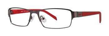 Thin Framed Score Glasses with Red Arms
