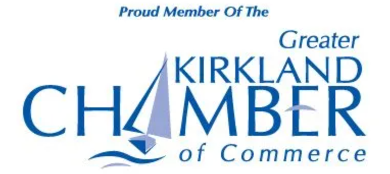 A logo for the kirkland chamber of commerce