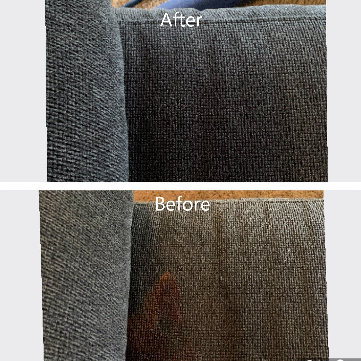 before and after upholstery cleaning