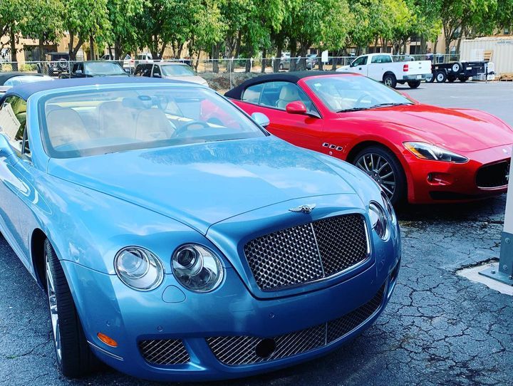 Blue And Red Car | Naples, FL | Naples Upholstery