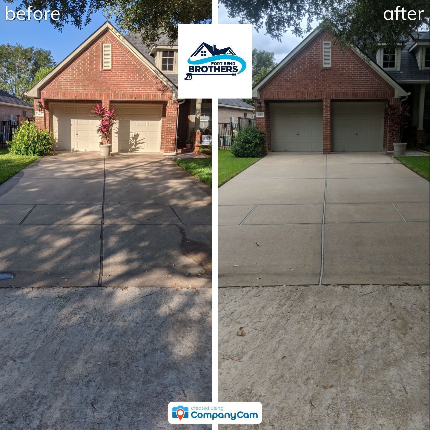 Before and After Driveway — Richmond, TX, Sienna Plantation, TX — GapArmour