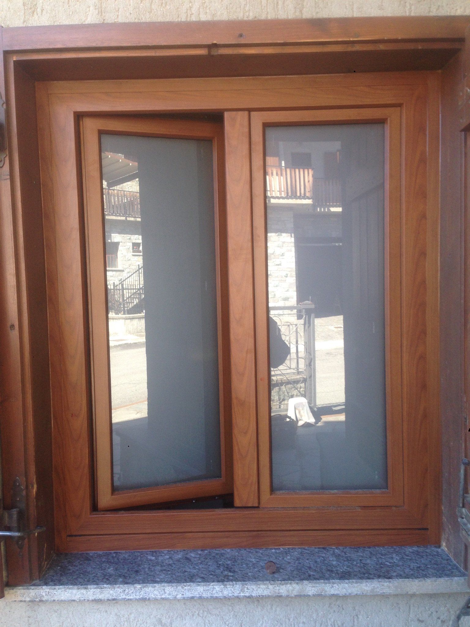 serramenti in legno alluminio ciliegio