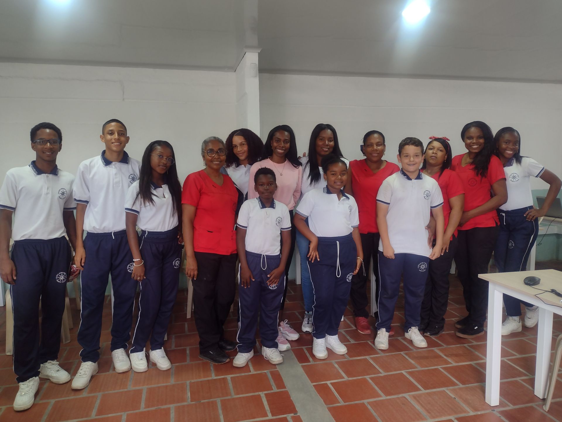 group of students smiling for the camera