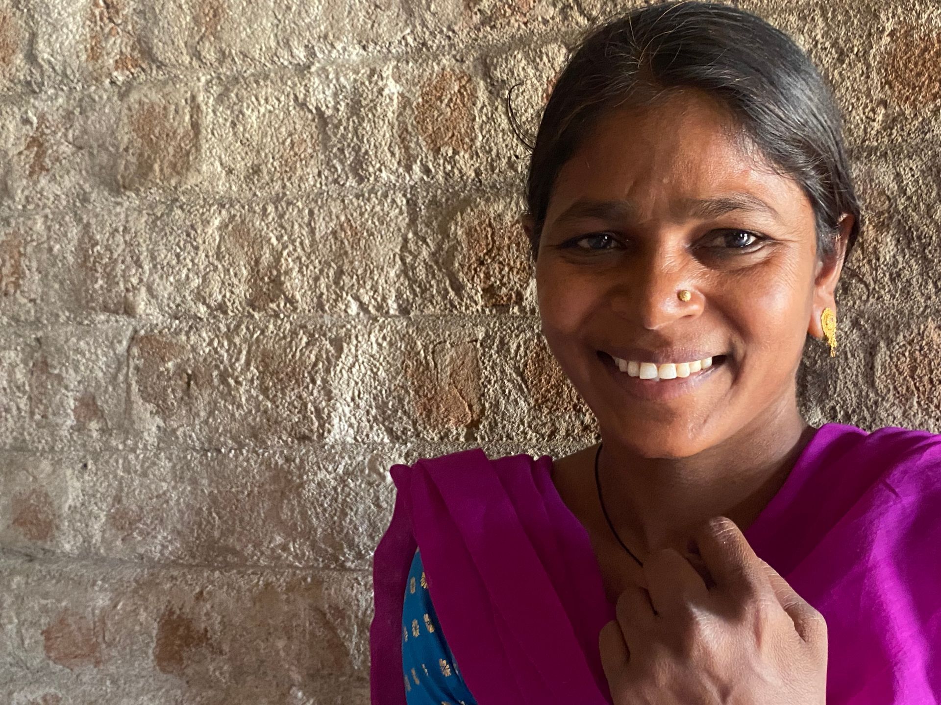 portrait of kali smiling