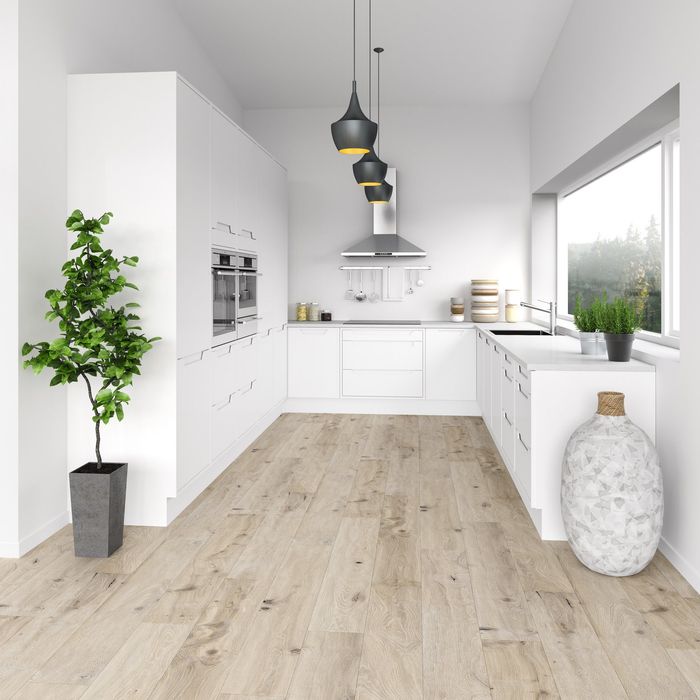 White Modern Kitchen - Hanover, MN - Hanover Flooring